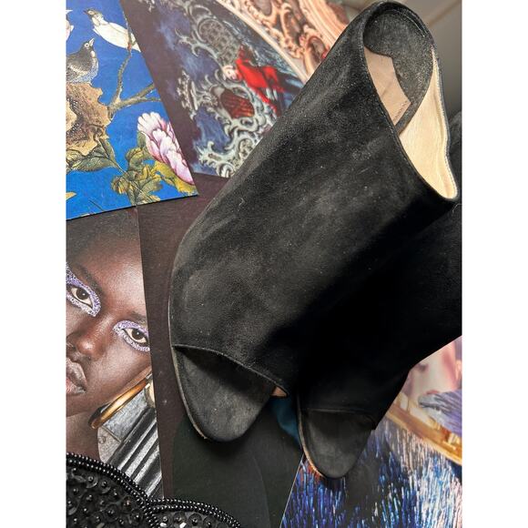 Prada Suede Open-Toe Wedge Mule, size 9 - Picture 4 of 8